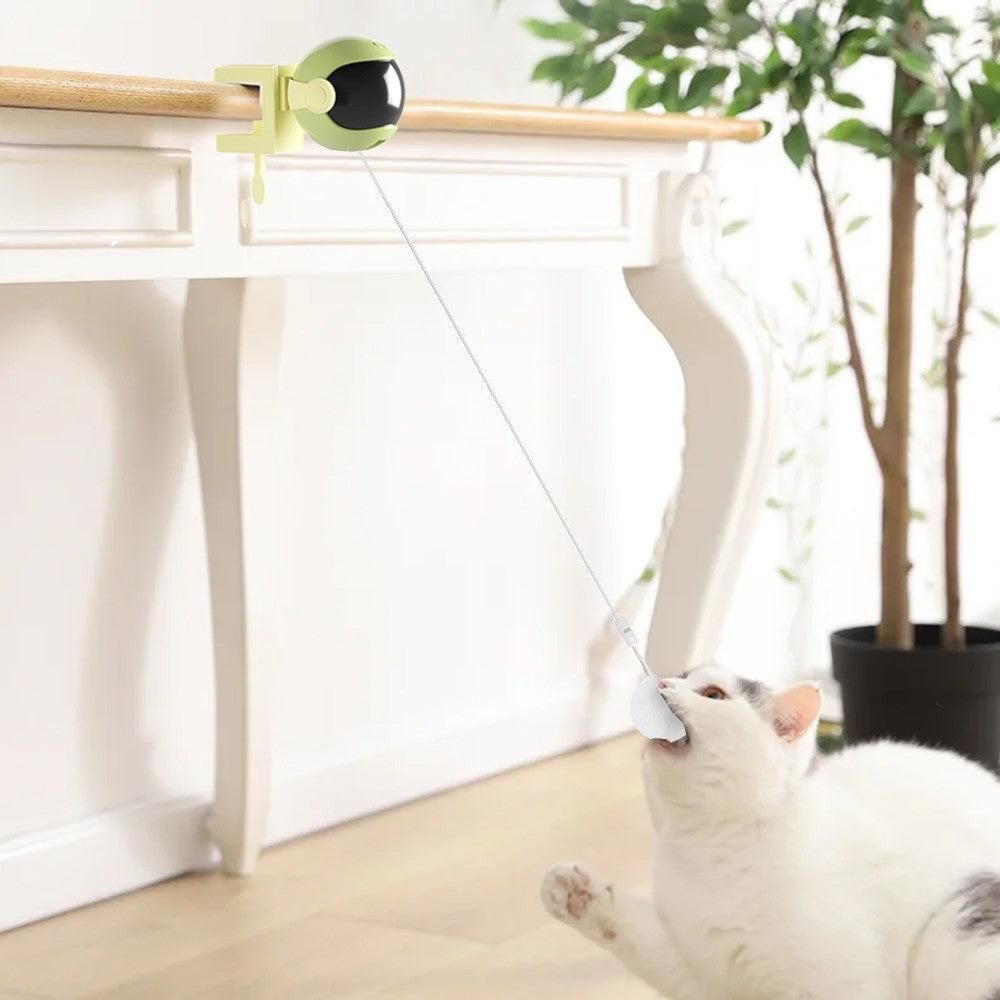 Electric Interactive Cat Toys Automatic Lifting Cat Teaser Toys Set Green V1263-JX-6884