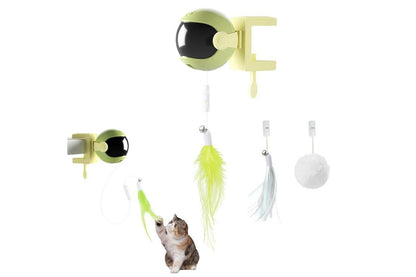 Electric Interactive Cat Toys Automatic Lifting Cat Teaser Toys Set Green V1263-JX-6884
