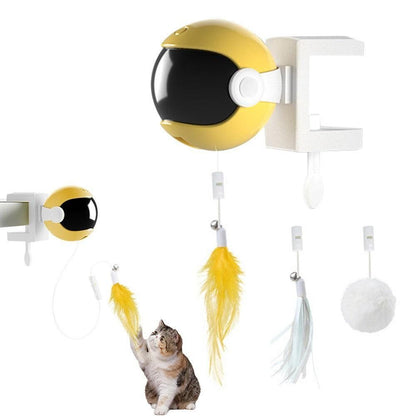 Electric Interactive Cat Toys Automatic Lifting Cat Teaser Toys Set Green V1263-JX-6884