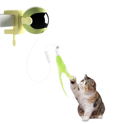 Electric Interactive Cat Toys Automatic Lifting Cat Teaser Toys Set Green V1263-JX-6884
