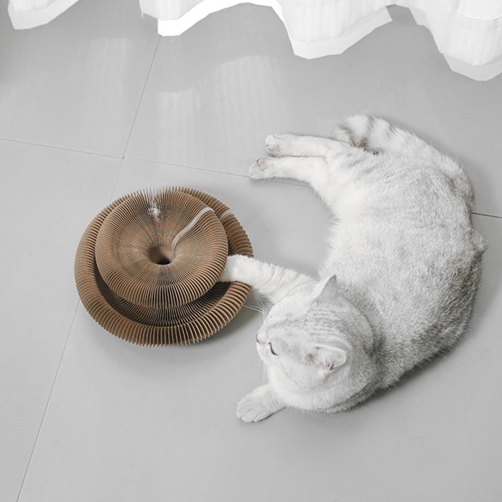 Organ Cat Toy Transformable Interactive Cardboard Toy with Track and Bell Ball V1263-JX-6886