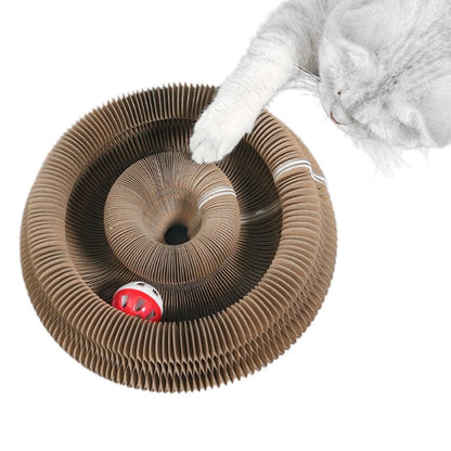Organ Cat Toy Transformable Interactive Cardboard Toy with Track and Bell Ball V1263-JX-6886