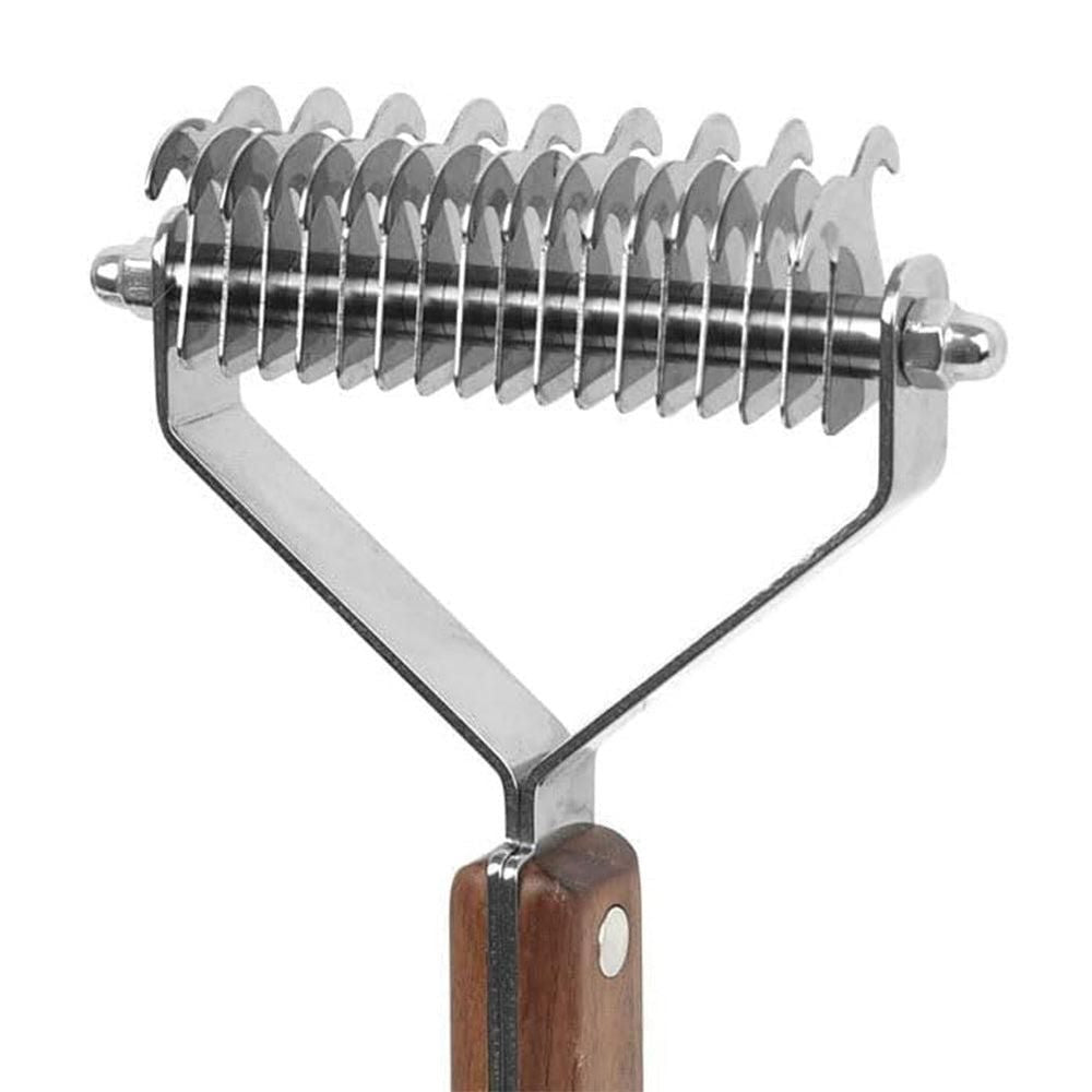 Large 2-Sided Undercoat Rake for Dogs & Cats Pet Grooming Dematting Brush V1263-JX-6888