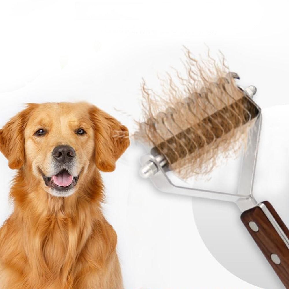 Large 2-Sided Undercoat Rake for Dogs & Cats Pet Grooming Dematting Brush V1263-JX-6888