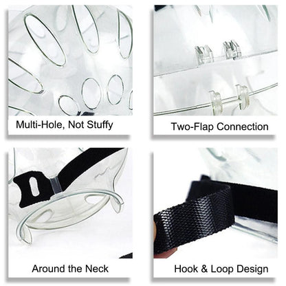 Transparent Cat Hood Astronaut Helmet Muzzle Mask Preventing Biting and Licking - Large V1263-JX-6889-2