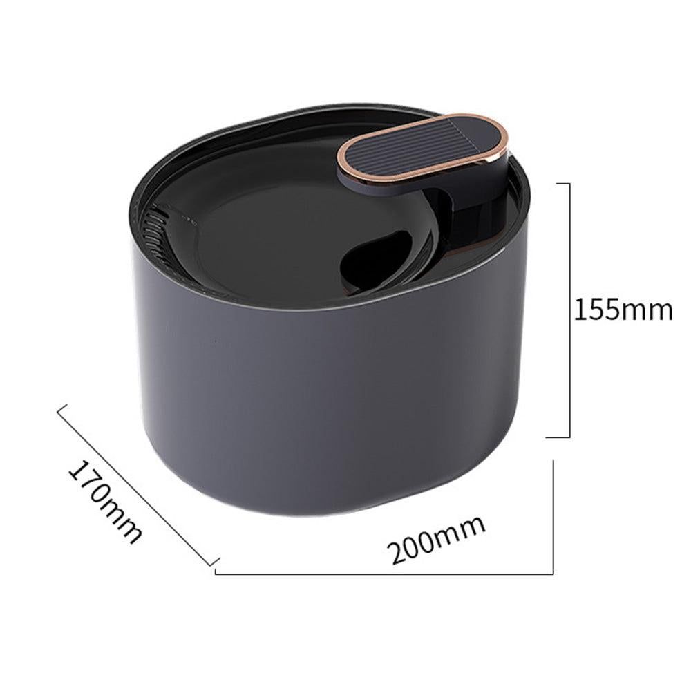 Pet Water Fountain Cat Dog Automatic Electric Drinking Dispenser with Red Light Indicator Black V1263-JX-6893