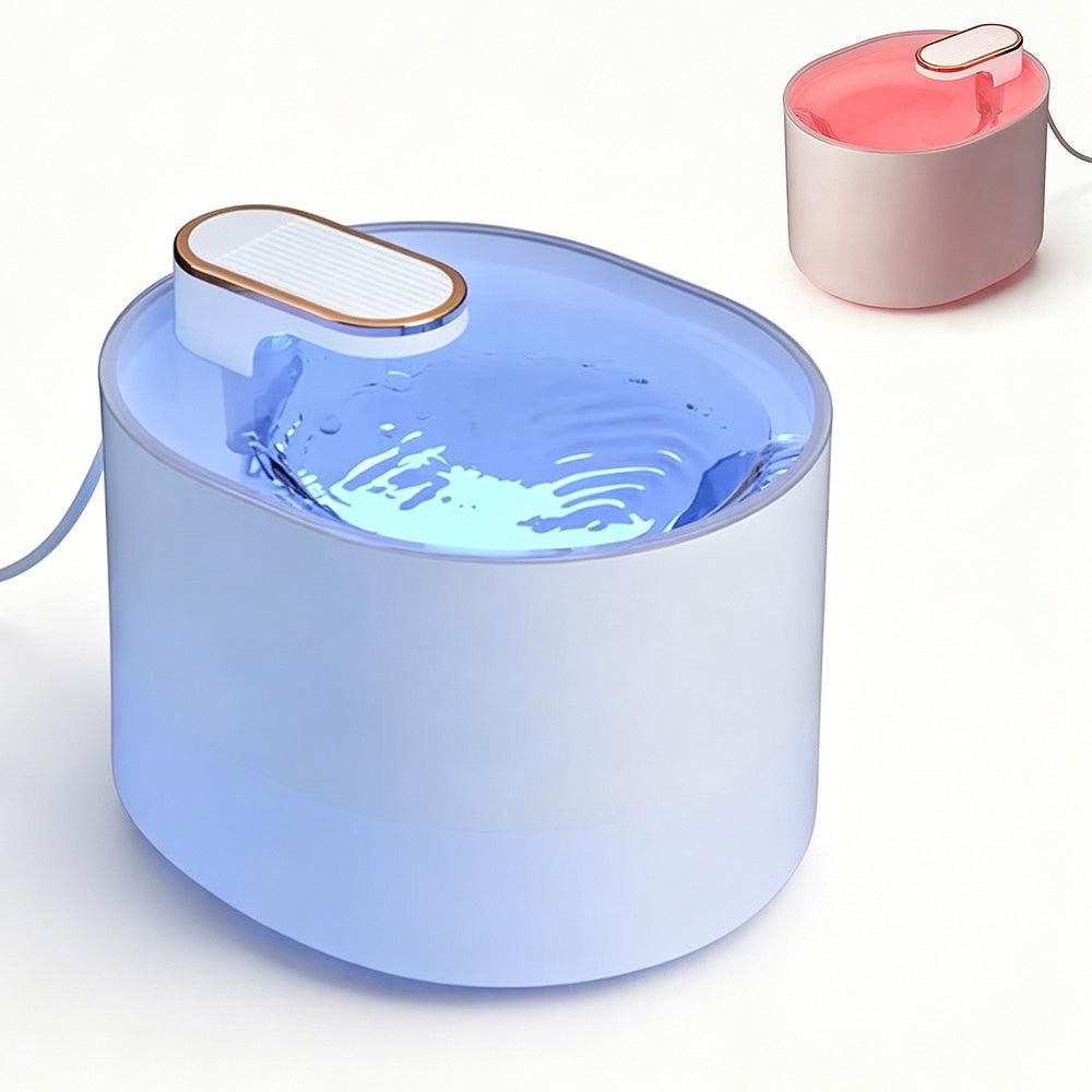 Pet Water Fountain Cat Dog Automatic Electric Drinking Dispenser with Red Light Indicator Black V1263-JX-6893