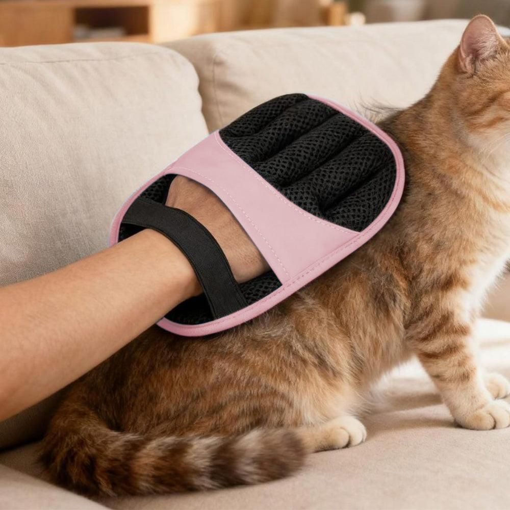 Electrostatic Pet Hair Remover Gloves Reusable Pink V1263-JX-6896