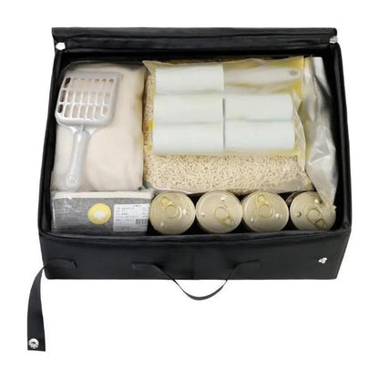 Portable Foldable Cat Travel Litter Box - Waterproof & Easy to Clean Black V1263-JX-6898
