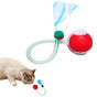 Interactive Cat Toy Moving Cat Ball with Dragonfly Tail Indoor Auto-Turn Cat Toy Red V1263-JX-6901