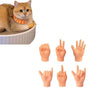 6Pcs Mini Hands Set for Cats Small Elastic Human Hands Toy for Cats V1263-JX-6902