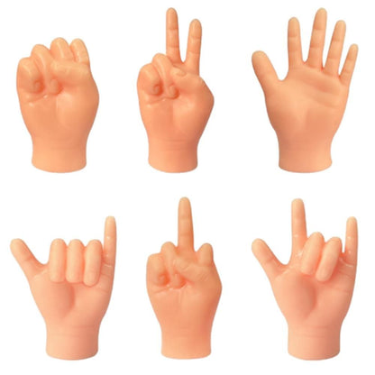 6Pcs Mini Hands Set for Cats Small Elastic Human Hands Toy for Cats V1263-JX-6902