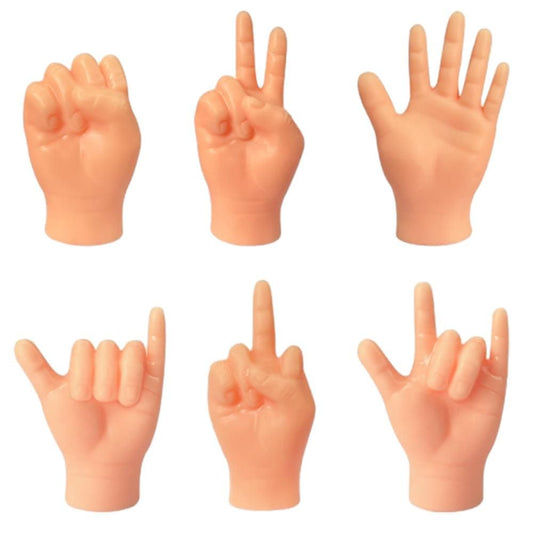 6Pcs Mini Hands Set for Cats Small Elastic Human Hands Toy for Cats V1263-JX-6902