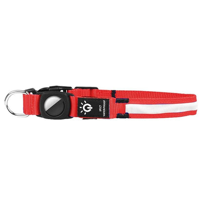 Luminous LED Pet Dog Collar Light-up USB Rechargeable Dog Collar Red - M V1263-JX-6907-2