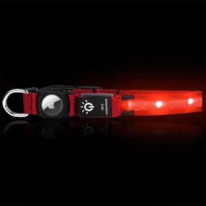 Luminous LED Pet Dog Collar Light-up USB Rechargeable Dog Collar Red - M V1263-JX-6907-2