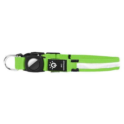 Luminous LED Pet Dog Collar Light-up USB Rechargeable Dog Collar Green - M V1263-JX-6908-2