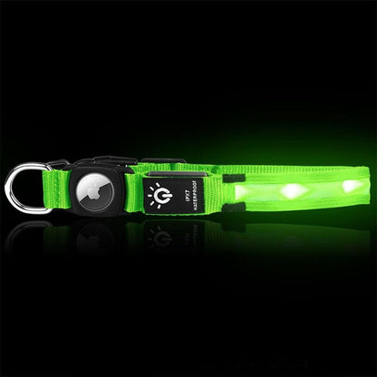 Luminous LED Pet Dog Collar Light-up USB Rechargeable Dog Collar Green - M V1263-JX-6908-2