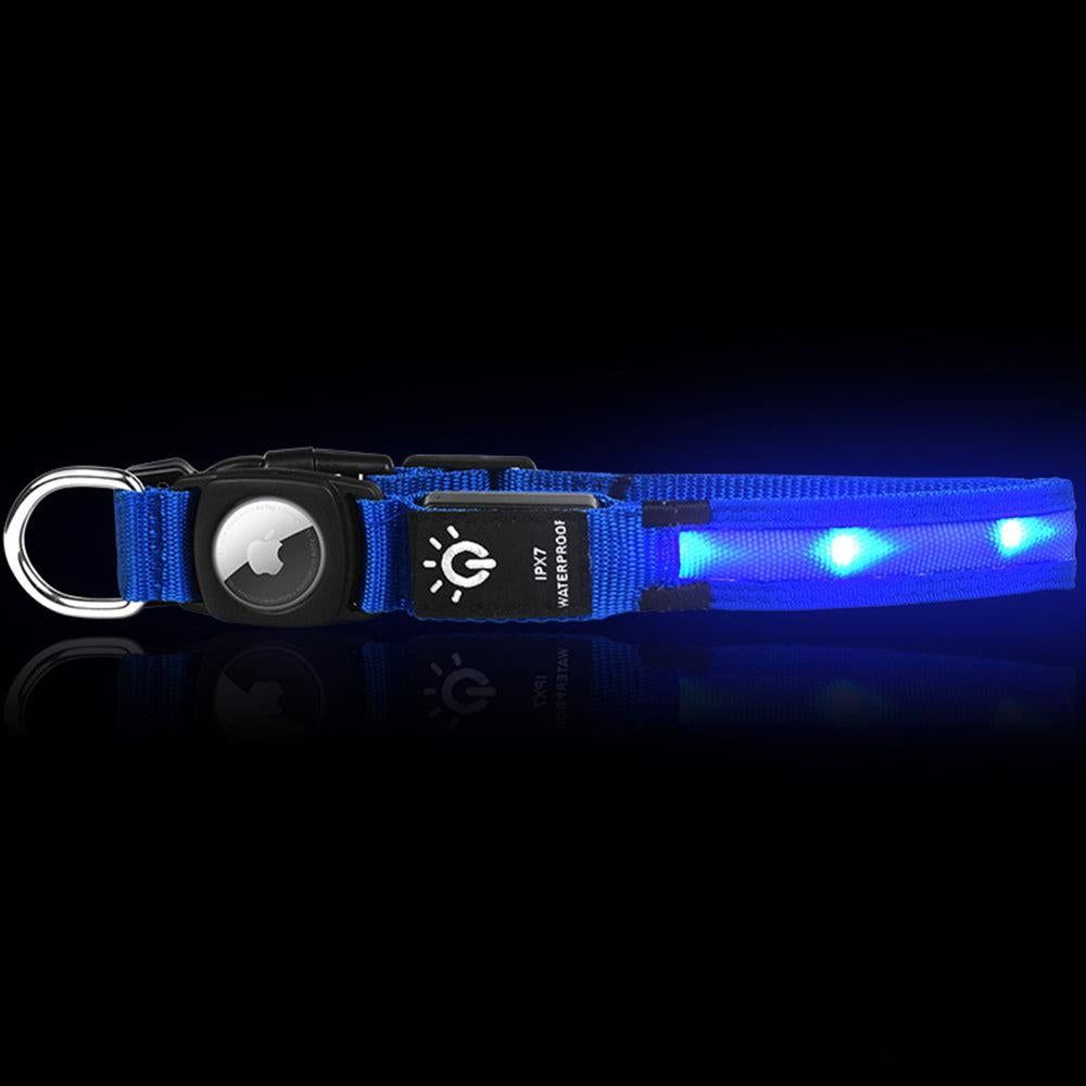 Luminous LED Pet Dog Collar Light-up USB Rechargeable Dog Collar Blue - L V1263-JX-6909-3
