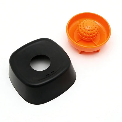 Slow Feeder Dog Bowl with Rolling Ball for Treats Snacks Training Black V1263-JX-6911