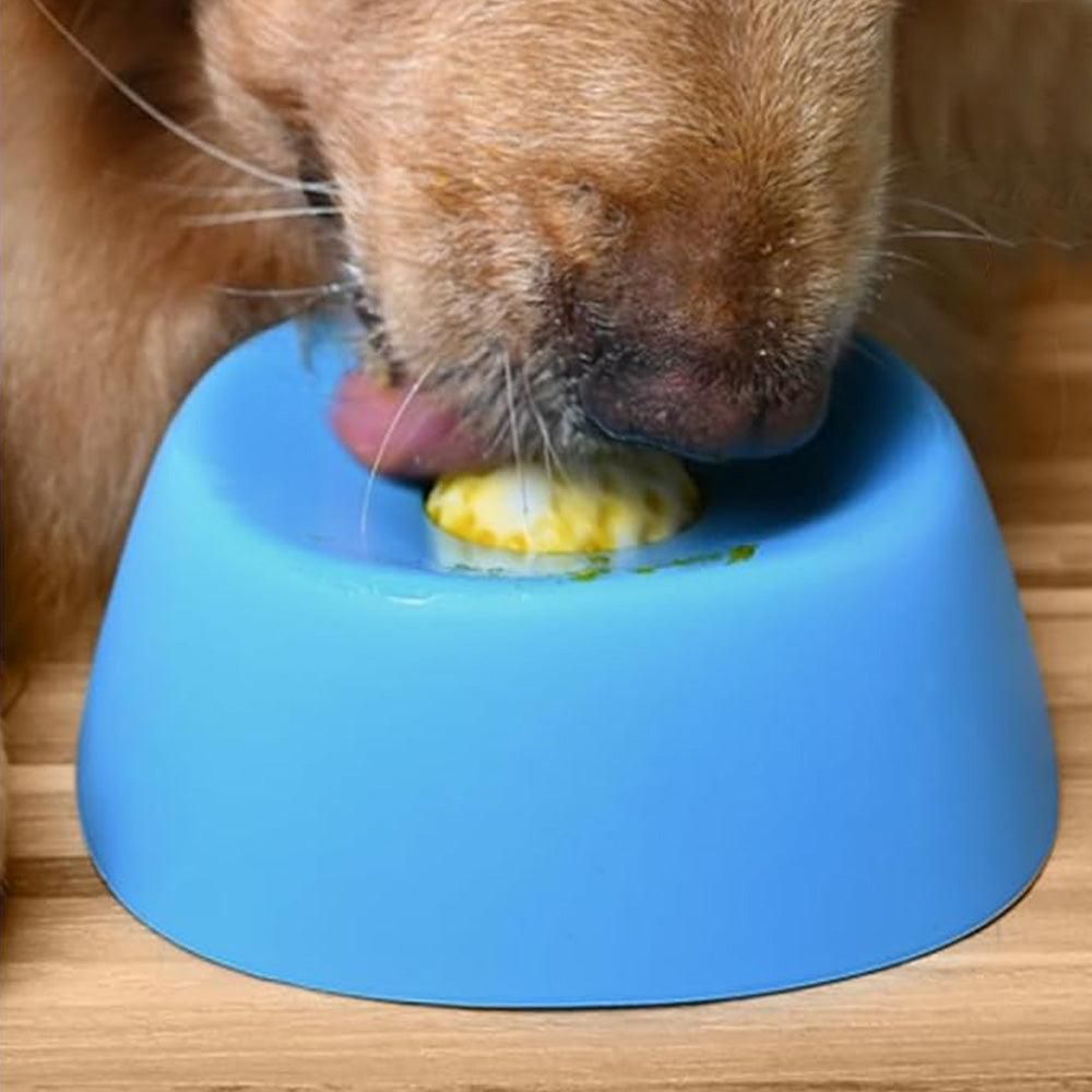 Slow Feeder Dog Bowl with Rolling Ball for Treats Snacks Training Black V1263-JX-6911