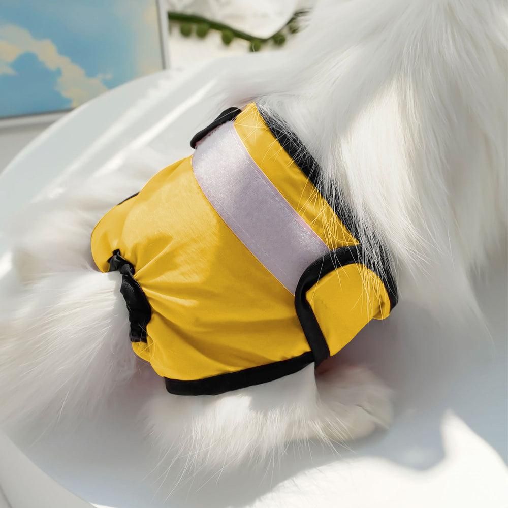 Washable Female Pet Nappy Diaper Dog Cat Physiological Pants Yellow - S V1263-JX-6913-1