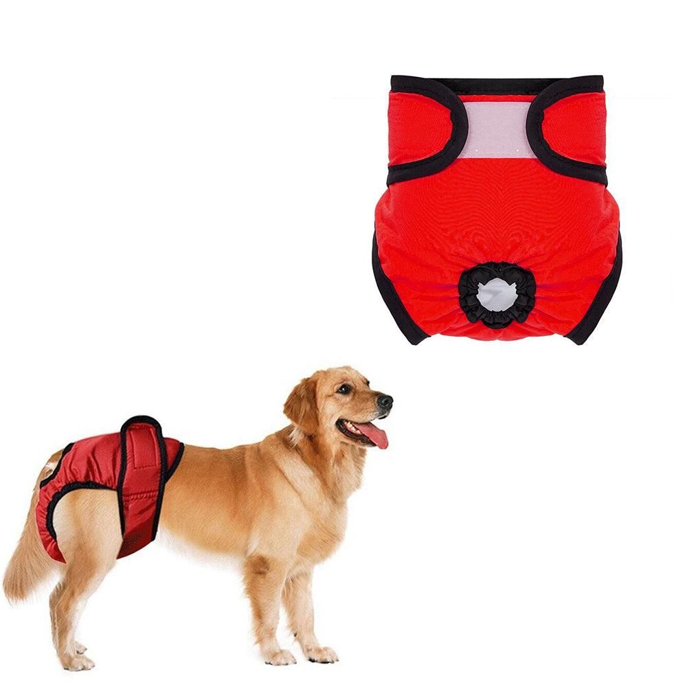 Washable Female Pet Nappy Diaper Dog Cat Physiological Pants Yellow - M V1263-JX-6913-2