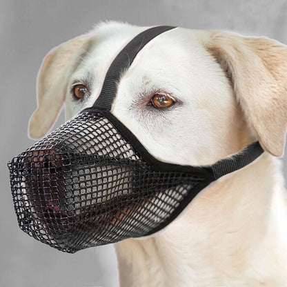 Soft Mesh Covered Dog Muzzle with Adjustable Straps Anti-Biting Breathable Pet Muzzle XL V1263-JX-6914