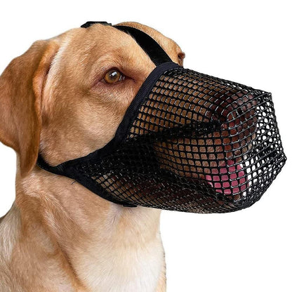 Soft Mesh Covered Dog Muzzle with Adjustable Straps Anti-Biting Breathable Pet Muzzle XL V1263-JX-6914