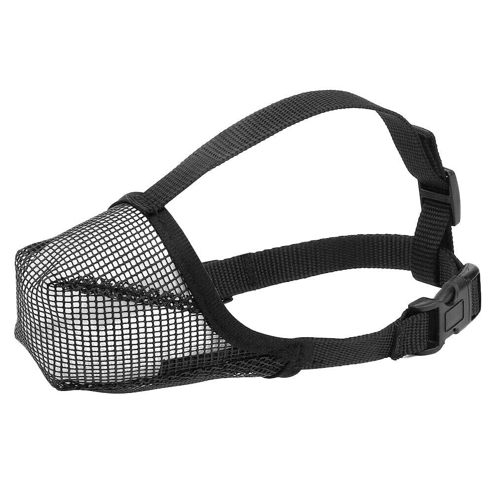 Soft Mesh Covered Dog Muzzle with Adjustable Straps Anti-Biting Breathable Pet Muzzle XL V1263-JX-6914