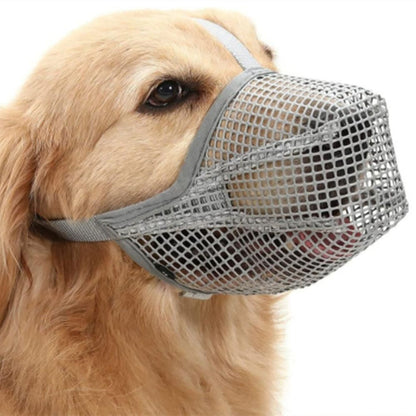 Soft Mesh Covered Dog Muzzle with Adjustable Straps Anti-Biting Breathable Pet Muzzle XL V1263-JX-6914