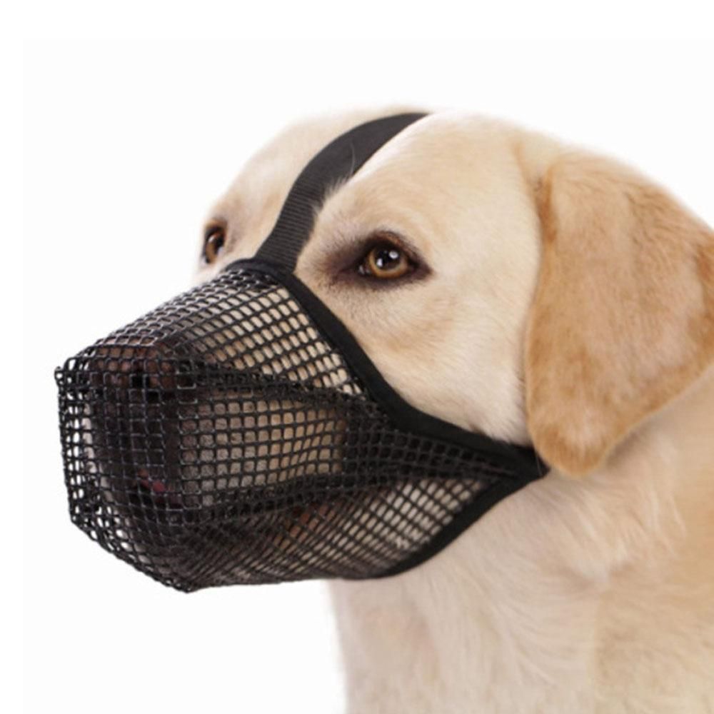 Soft Mesh Covered Dog Muzzle with Adjustable Straps Anti-Biting Breathable Pet Muzzle XL V1263-JX-6914