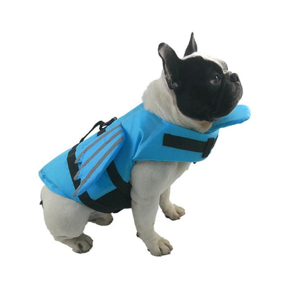 Dog Life Jacket Wings Pet Life Vest Adjustable Dog Flotation Swim Vest Blue - M V1263-JX-6918-3