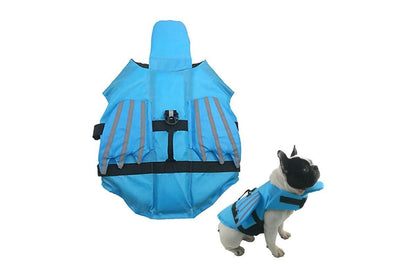 Dog Life Jacket Wings Pet Life Vest Adjustable Dog Flotation Swim Vest Blue - M V1263-JX-6918-3