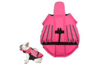 Dog Life Jacket Wings Pet Life Vest Adjustable Dog Flotation Swim Vest Blue - M V1263-JX-6918-3