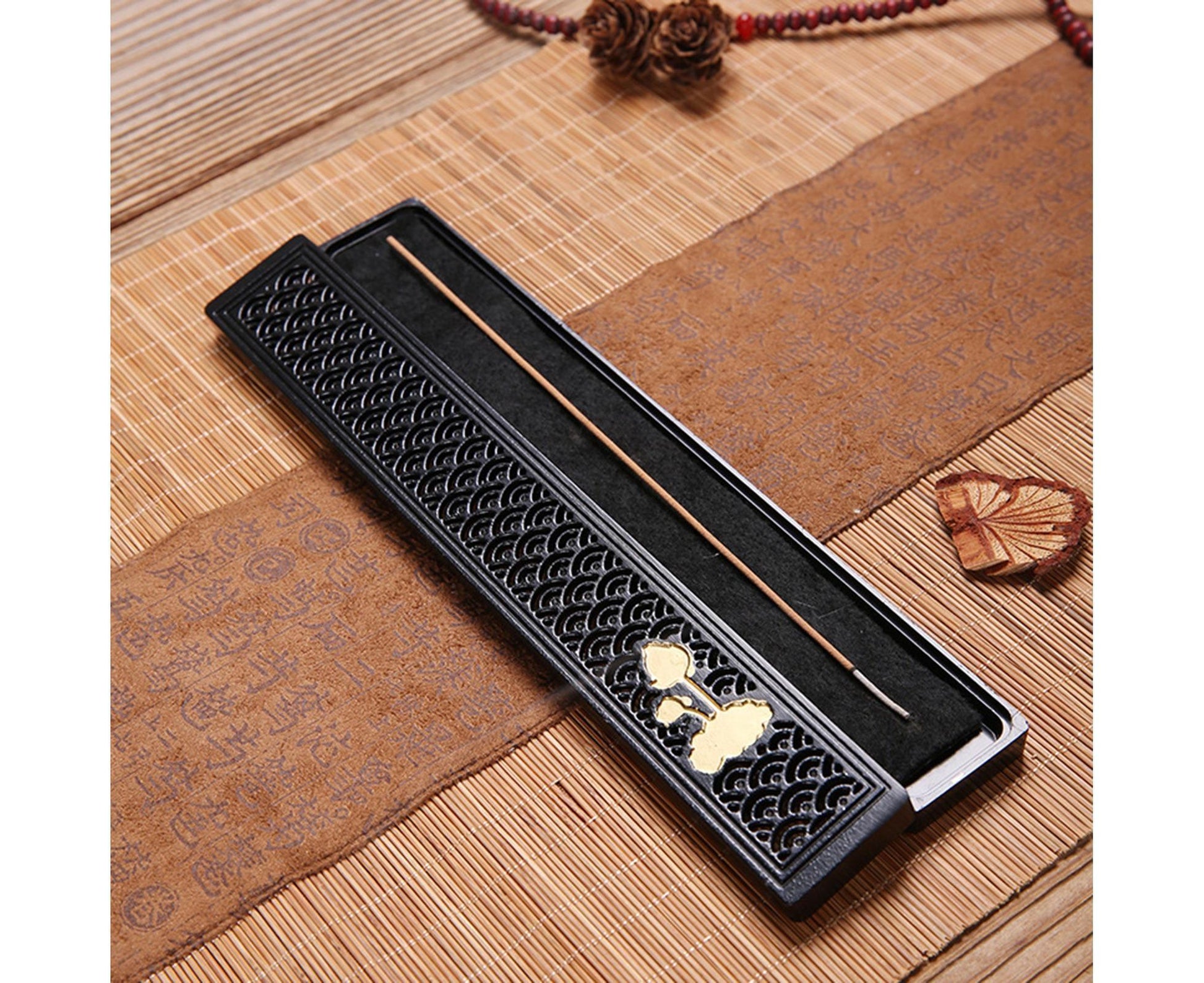 Incense Stick Holder-Black Little Flower V1263-JX-692