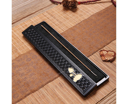 Incense Stick Holder-Black Little Flower V1263-JX-692