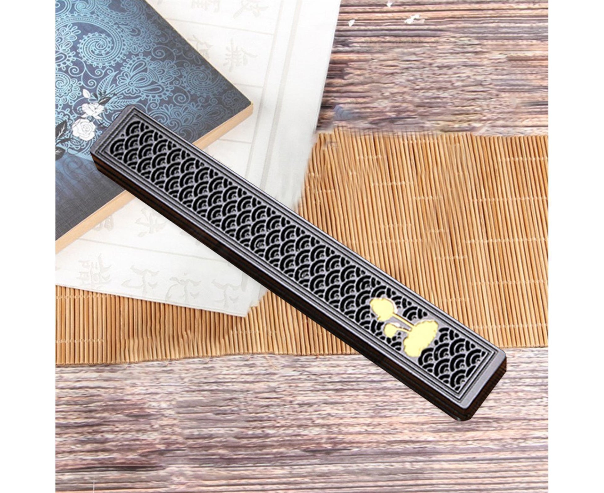 Incense Stick Holder-Black Little Flower V1263-JX-692