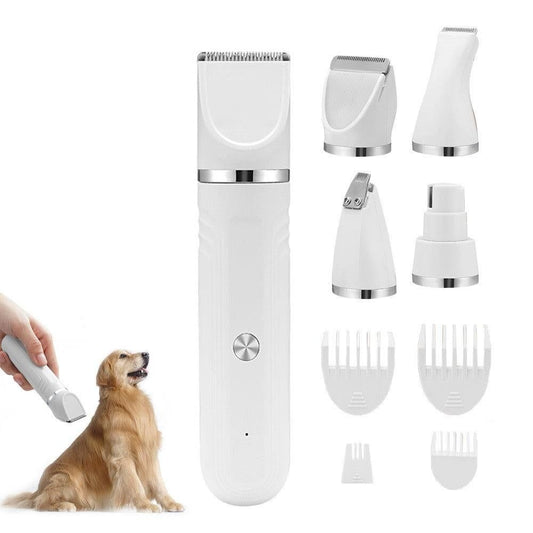 4-in-1 Dog Hair Clipper Dog Paw Trimmer Dog Grooming Kit White V1263-JX-6926