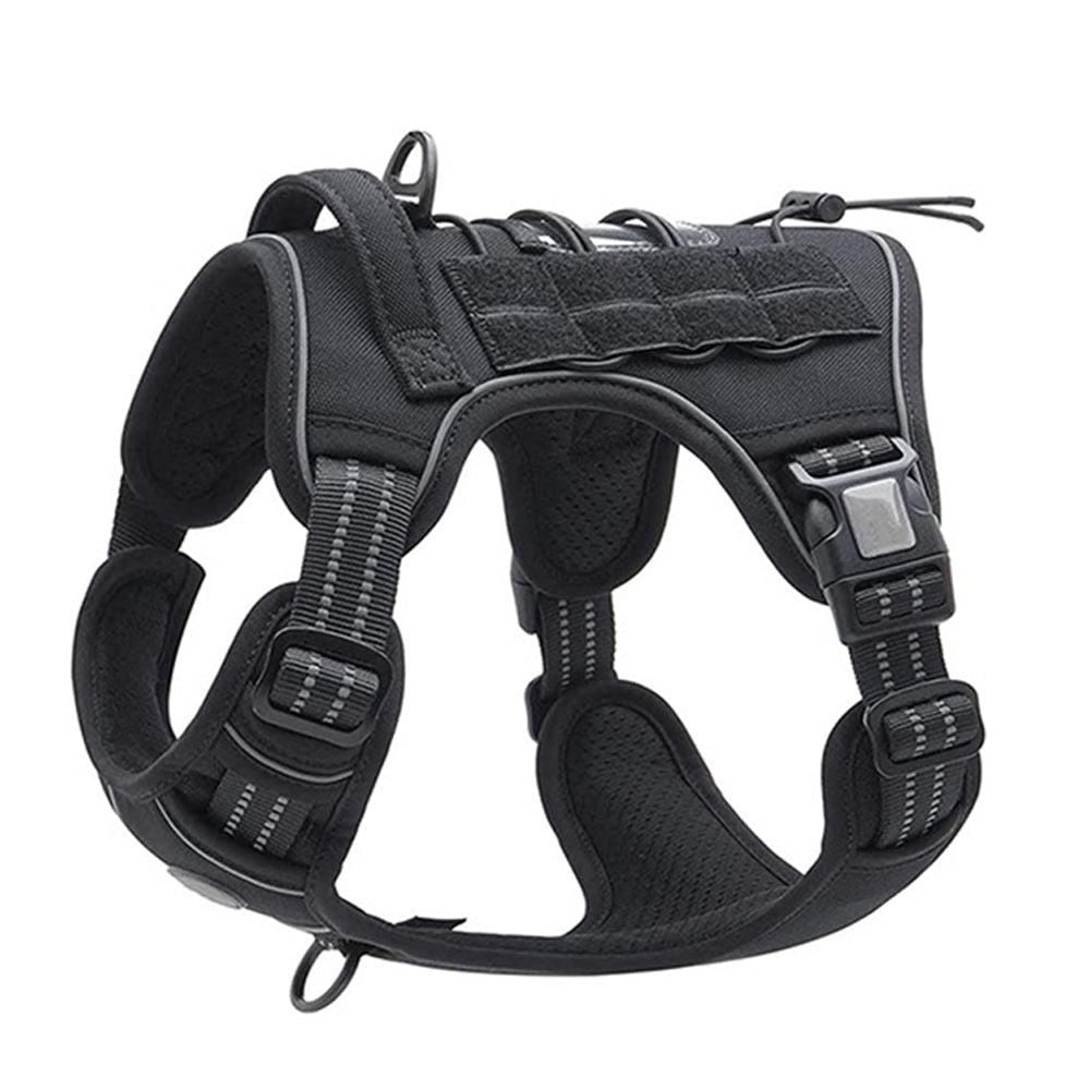 No-Pull Training Dog Harness Adjustable Reflective Pet Training Vest Easy Control M -Black V1263-JX-6927
