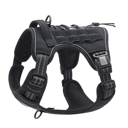 No-Pull Training Dog Harness Adjustable Reflective Pet Training Vest Easy Control M -Black V1263-JX-6927