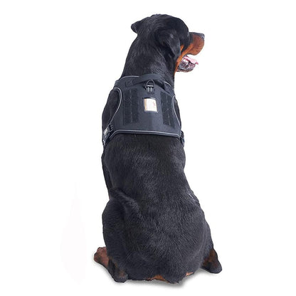 No-Pull Training Dog Harness Adjustable Reflective Pet Training Vest Easy Control M -Black V1263-JX-6927