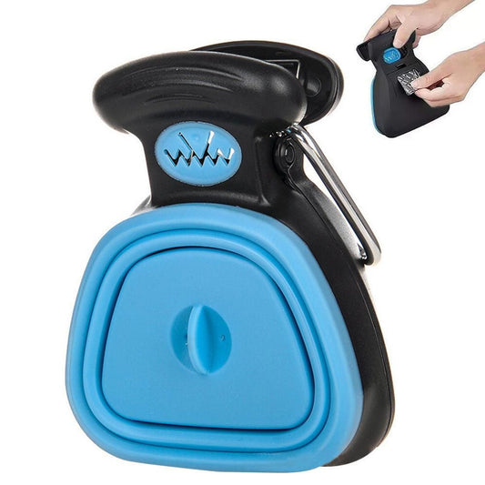 Handheld Foldable Pet Pooper Scooper - Easy Poop Pickup and Cleaner Blue V1263-JX-6928