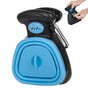 Handheld Foldable Pet Pooper Scooper - Easy Poop Pickup and Cleaner Blue V1263-JX-6928