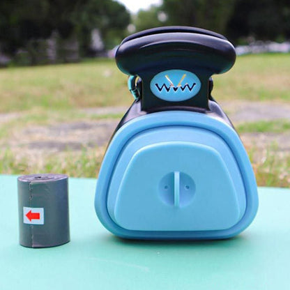 Handheld Foldable Pet Pooper Scooper - Easy Poop Pickup and Cleaner Blue V1263-JX-6928