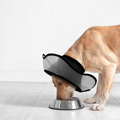Pet Dog Cone Collar Soft Neck Collar Adjustable Pet Elizabethan Collar Black - S V1263-JX-6929-1