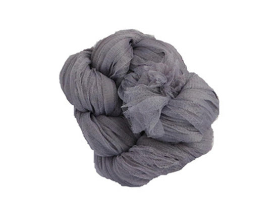 Exquisite Look Gauze Table Runner Anti-fade Net Yarn Farmhouse Style Table Cloth for Party-Grey V1263-JX-693