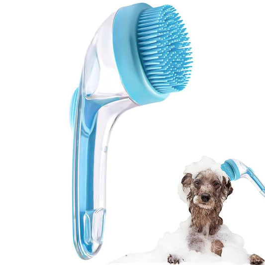 2-in-1 Pet Bath Brush with Built-in Shampoo Dispenser Dog Shampoo Bubble Maker Dog Cat Bathing Grooming Tool V1263-JX-6930