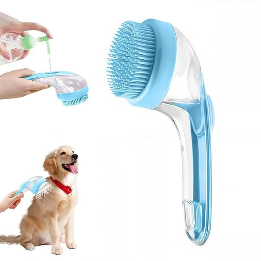 2-in-1 Pet Bath Brush with Built-in Shampoo Dispenser Dog Shampoo Bubble Maker Dog Cat Bathing Grooming Tool V1263-JX-6930