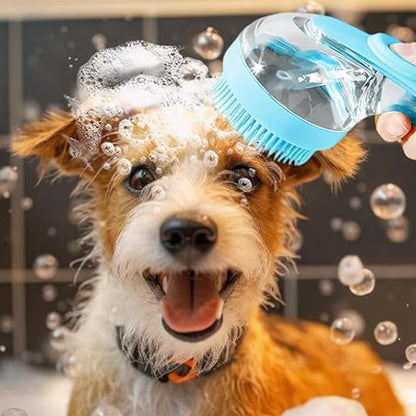 2-in-1 Pet Bath Brush with Built-in Shampoo Dispenser Dog Shampoo Bubble Maker Dog Cat Bathing Grooming Tool V1263-JX-6930