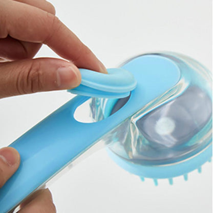 2-in-1 Pet Bath Brush with Built-in Shampoo Dispenser Dog Shampoo Bubble Maker Dog Cat Bathing Grooming Tool V1263-JX-6930